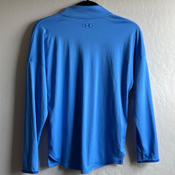 Under Armour Heat Gear Loose Large Logo 1/4 Zipper Long Sleeve Youth Large Shirt - Picture 2 of 7